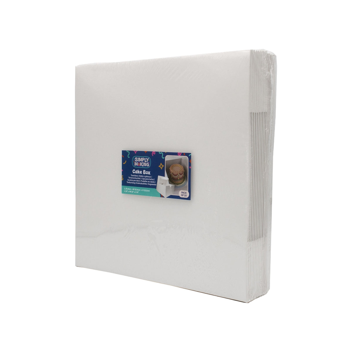 Simply Making White Square Cake Box - 6" Deep