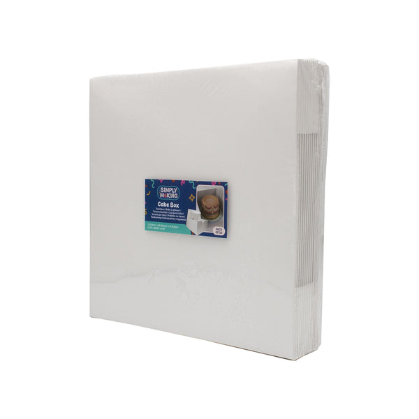 Simply Making White Square Cake Box - 6" Deep