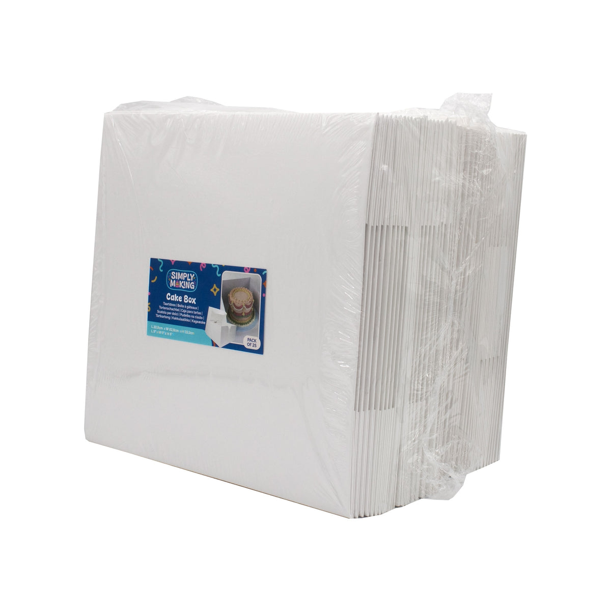 Simply Making White Square Cake Box - 6" Deep
