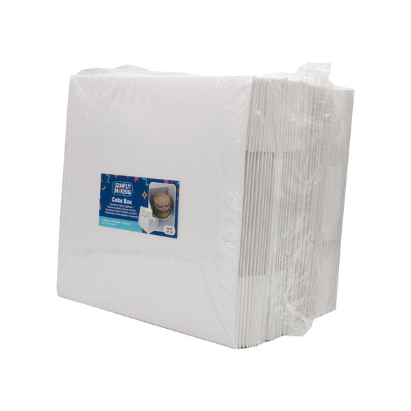 Simply Making White Square Cake Box - 6" Deep