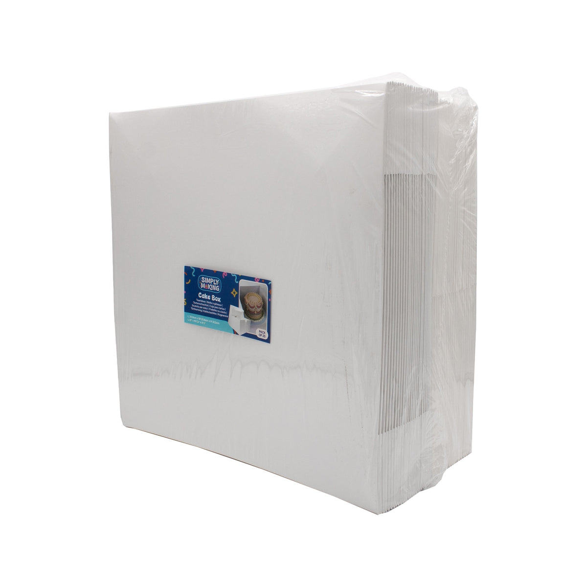 Simply Making White Square Cake Box - 6" Deep