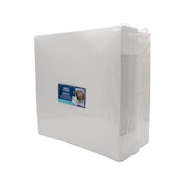 Simply Making White Square Cake Box - 6" Deep