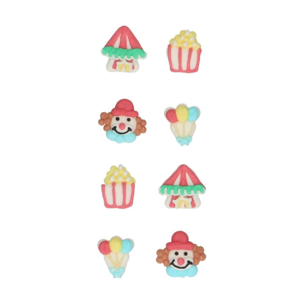 FunCakes Circus Sugar Decorations Set Of 8