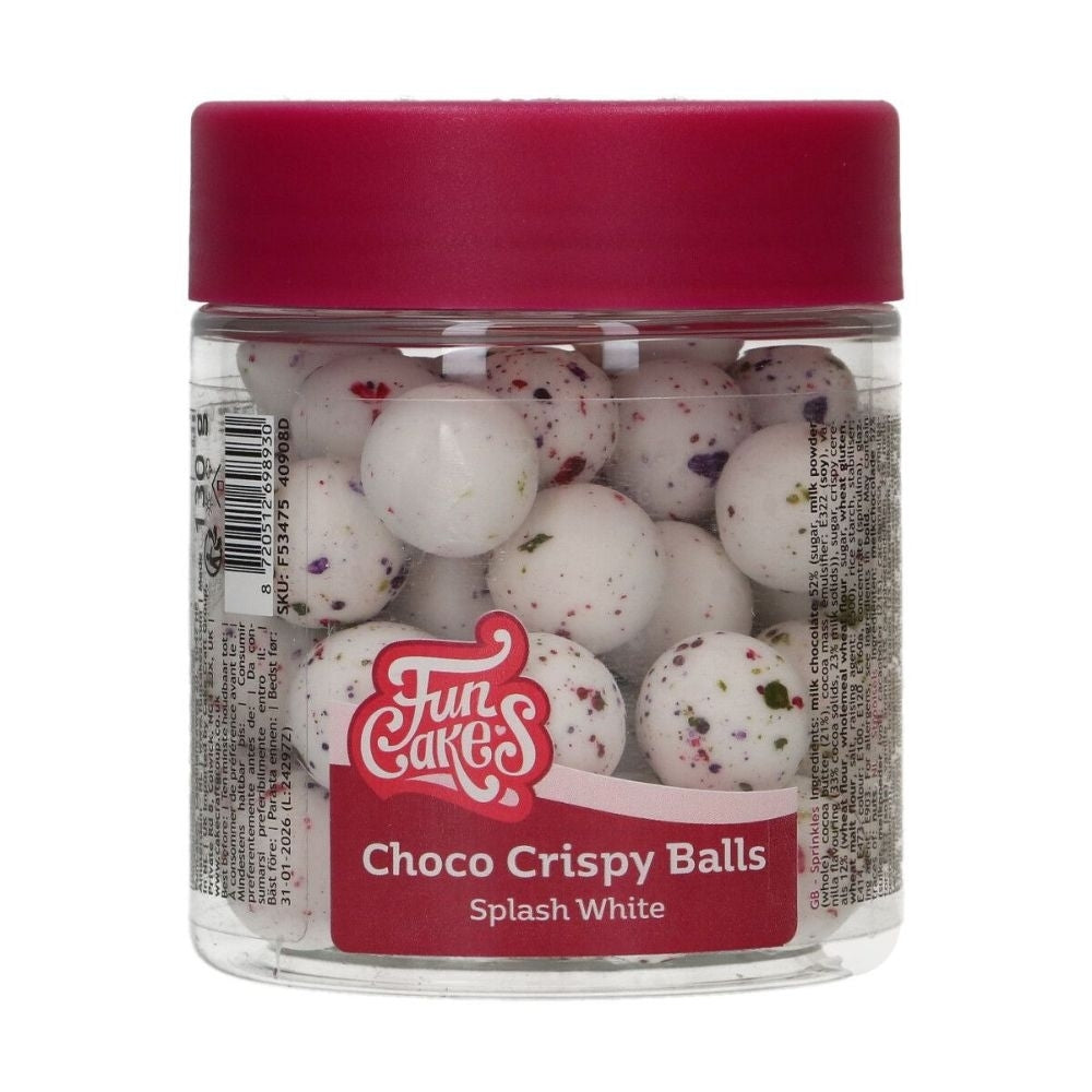 FunCakes EXPIRED - Splash White Choco Crispy Balls 130g - FunCakes [JAN 2026]