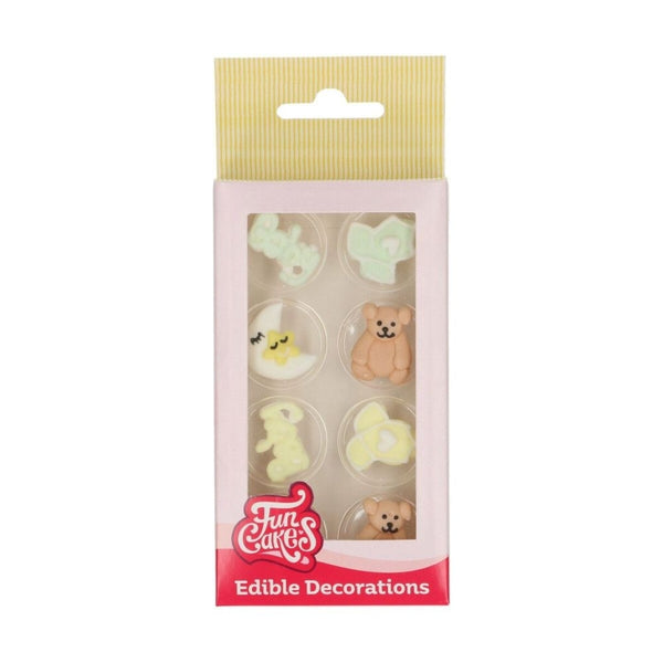 FunCakes Happy Baby Sugar Decorations Set Of 8