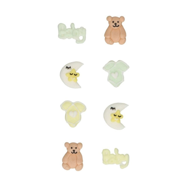 FunCakes Happy Baby Sugar Decorations Set Of 8