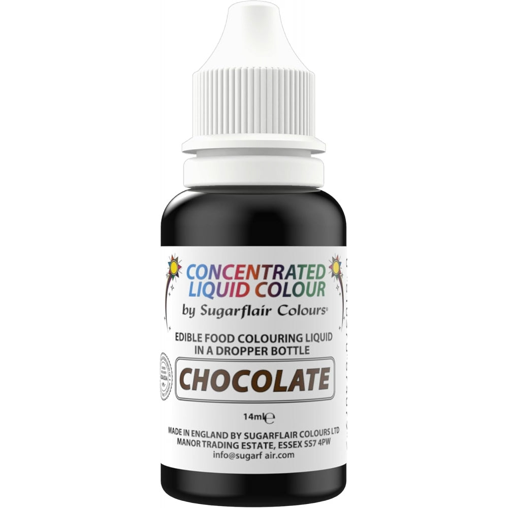 Sugarflair Chocolate - Sugartint Concentrated Droplet Colour 14ml