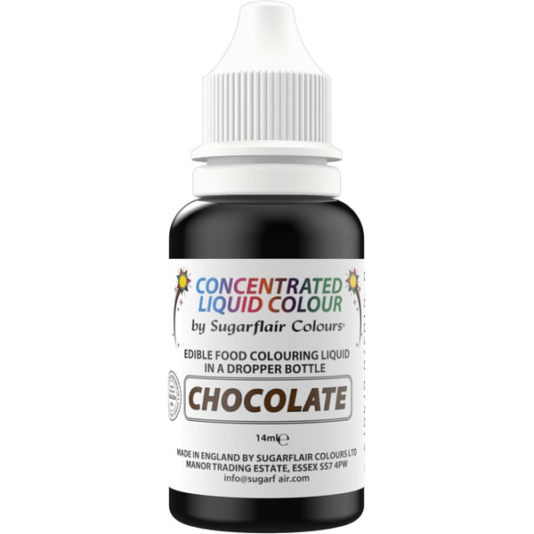 Sugarflair Chocolate - Sugartint Concentrated Droplet Colour 14ml