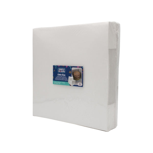 Simply Making White Square Cake Box - 6" Deep