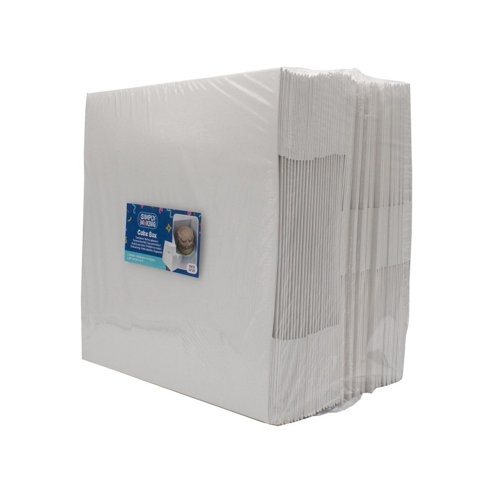 Simply Making White Square Cake Box - 6" Deep