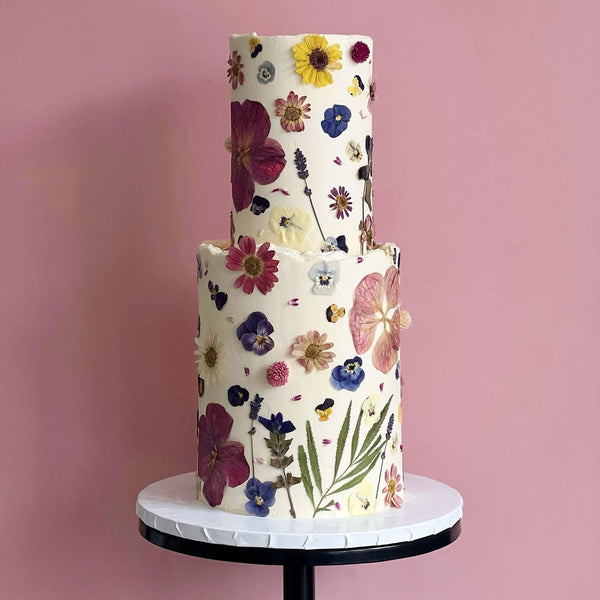 Edible Flower Buttercream Cake