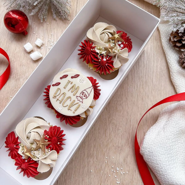 Elf on the Shelf-Inspired Christmas Cupcakes