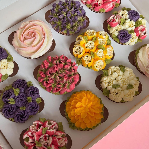 Spring Floral Cupcakes