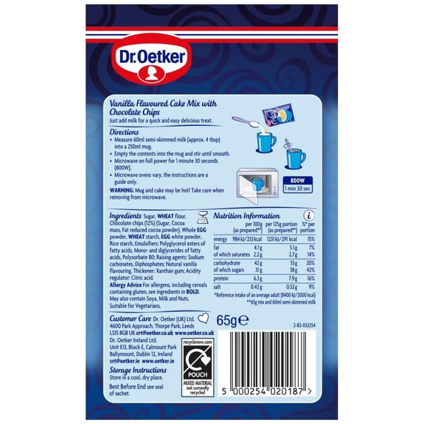 Dr. Oetker Chocolate Chip Pud In A Mug 65g