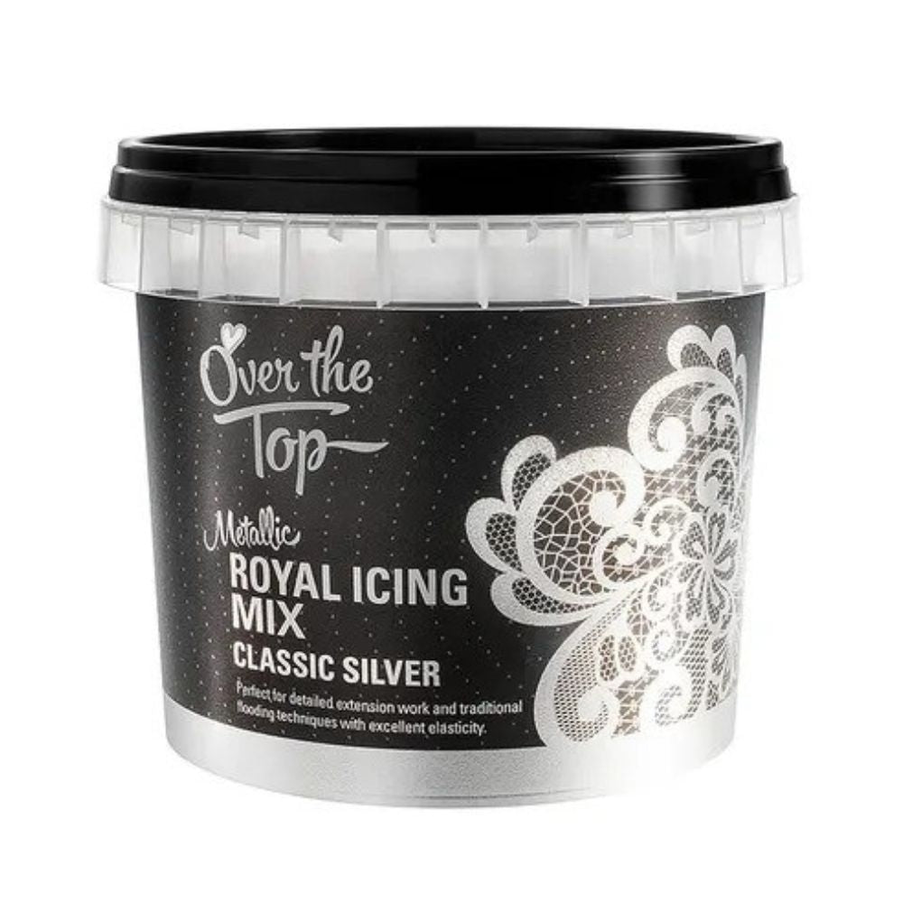Over The Top Classic Silver Metallic Royal Icing 150g
