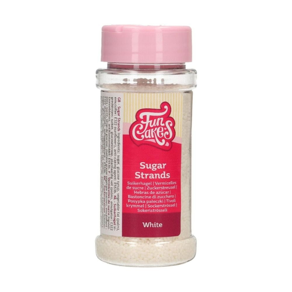 FunCakes White Sugar Strands Sprinkles 80g