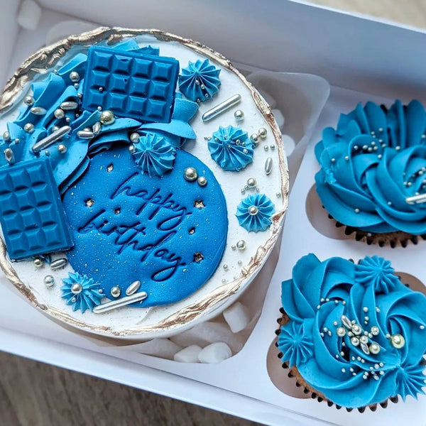 Blue Bento Cake & Cupcakes
