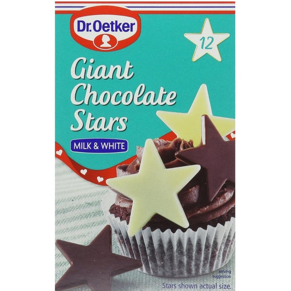 Dr. Oetker Giant Milk & White Chocolate Stars 20g