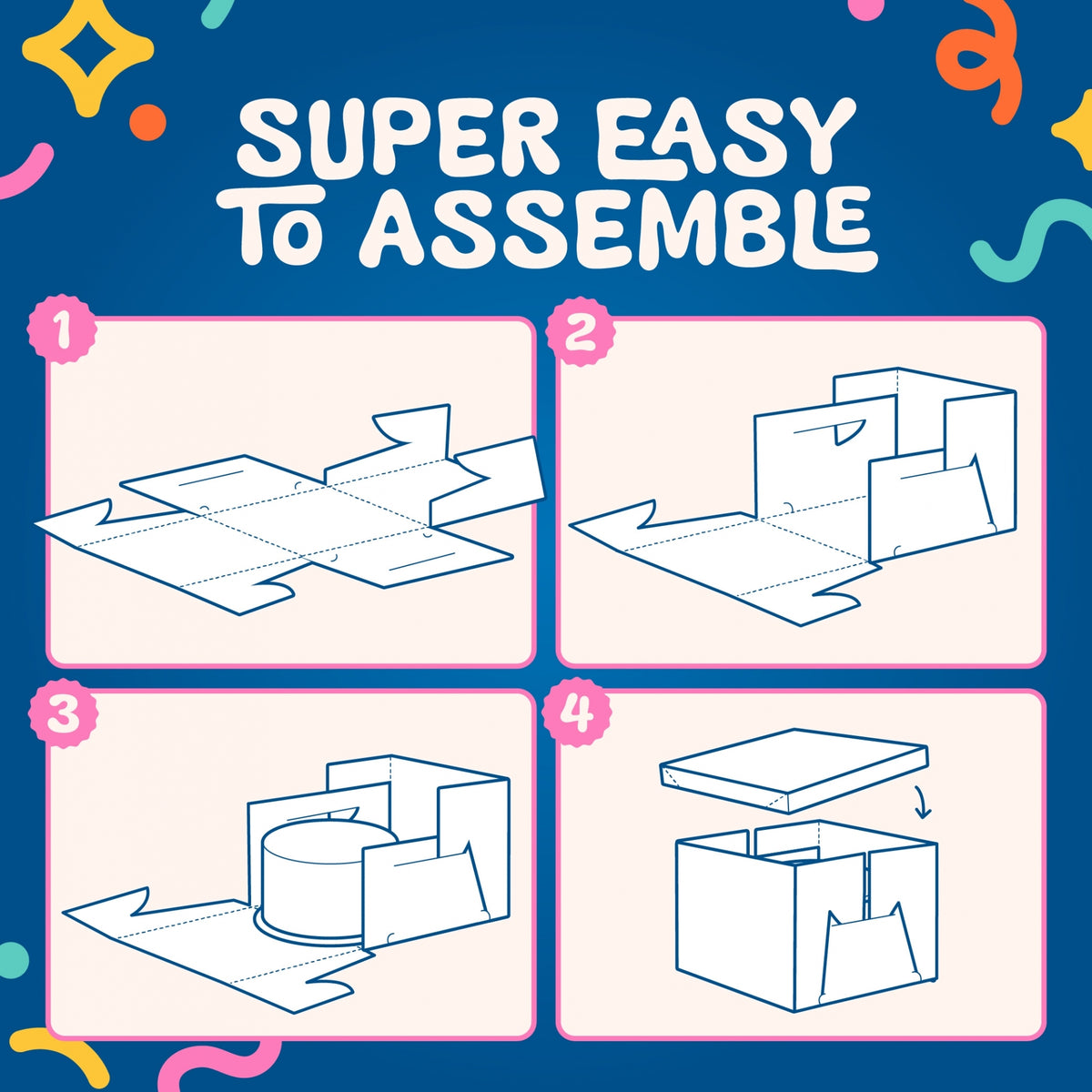 Simply Making White Square Cake Box - 6" Deep