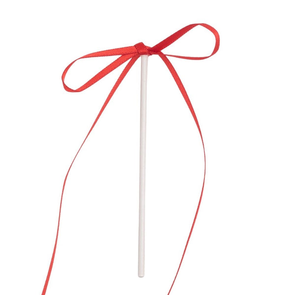 PME Red Ribbon Bow Topper x 8