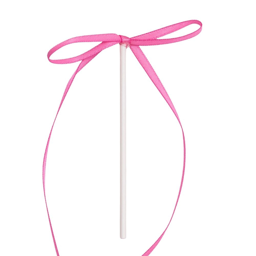 PME Pink Ribbon Bow Topper x 8