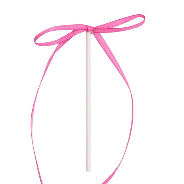 PME Pink Ribbon Bow Topper x 8