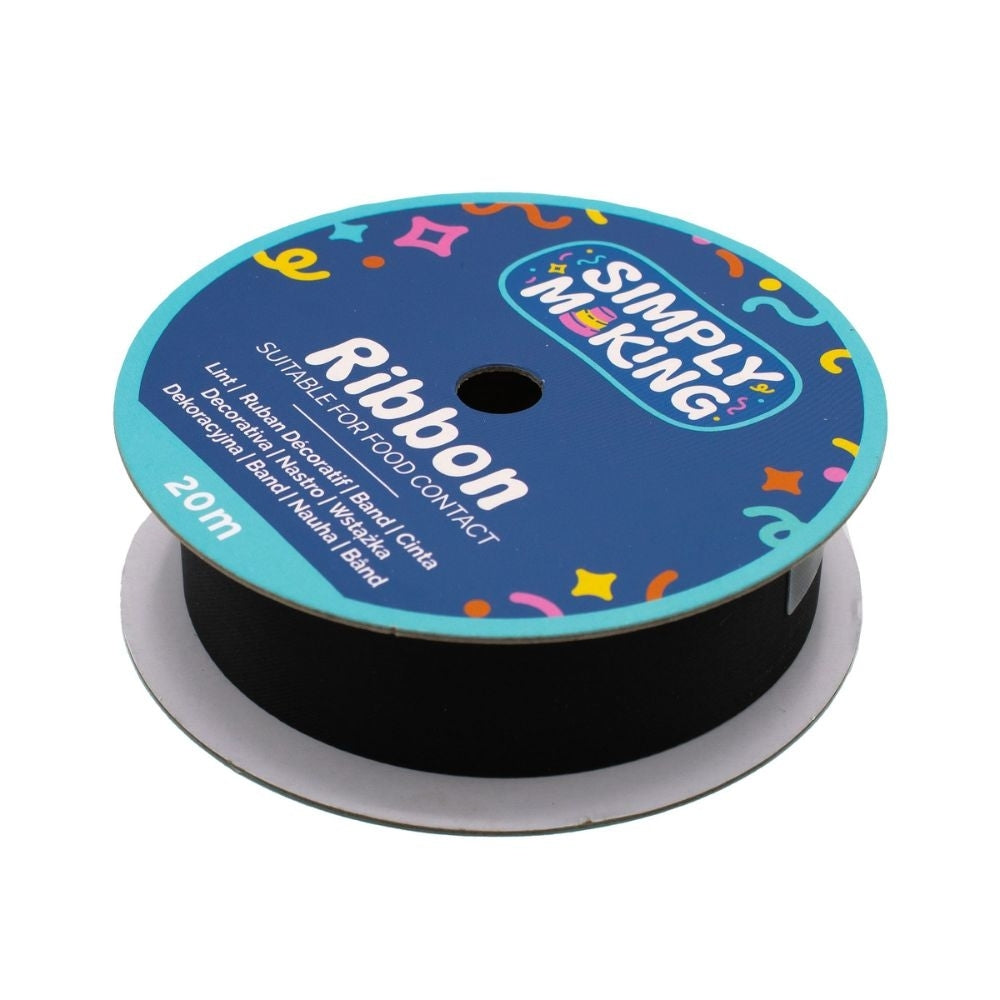 Simply Making Black Food-Safe Ribbon x 20 Metres