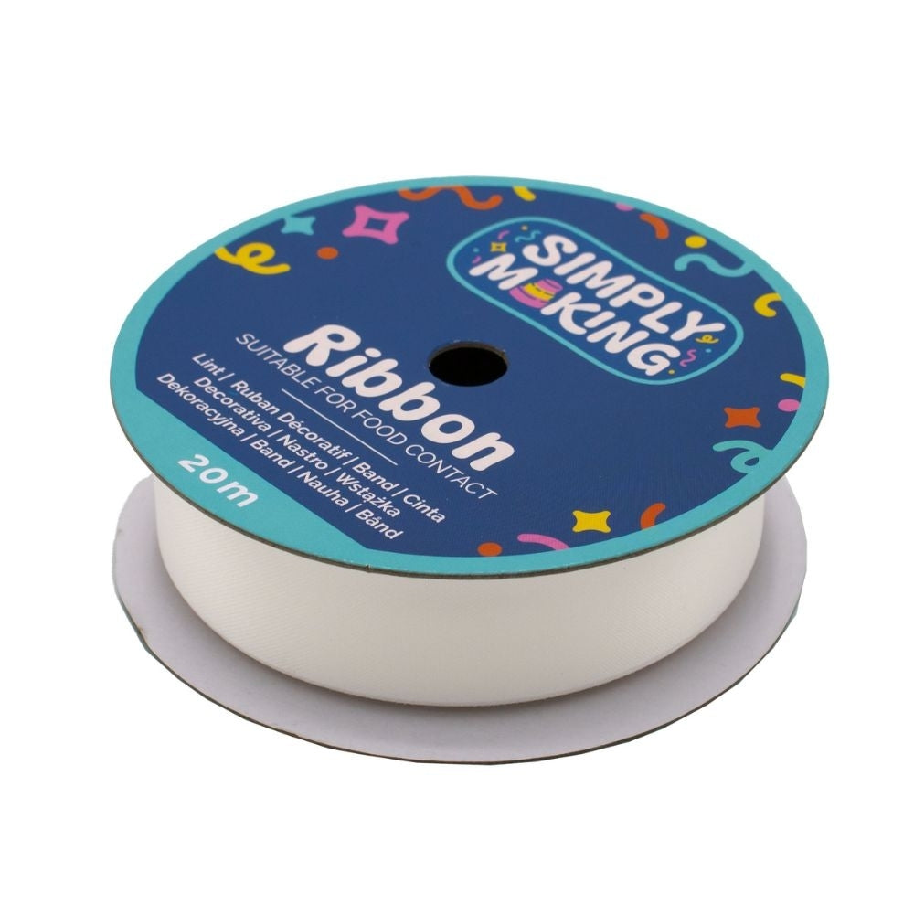 Simply Making Bridal White Food-Safe Ribbon x 20 Metres