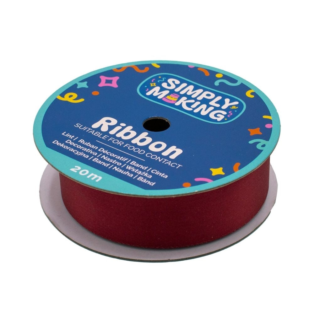 Simply Making Burgundy Food-Safe Ribbon x 20 Metres
