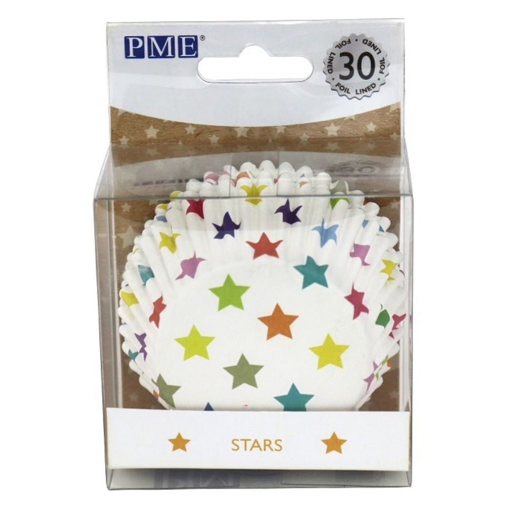 PME Stars Foil Lined Standard Cupcake Cases x 30
