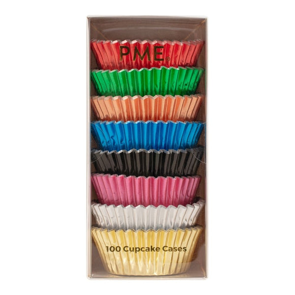 PME Multi Colour Metallic Cupcake Cases x 100