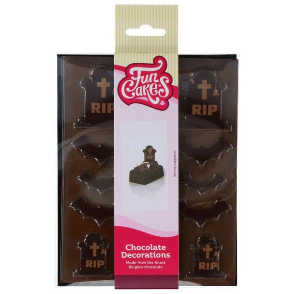 FunCakes Graveyards Chocolate Decorations Set Of 14