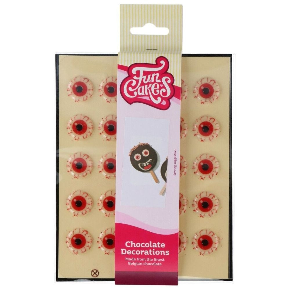 FunCakes Half Eyeball Chocolate Decorations Set Of 25