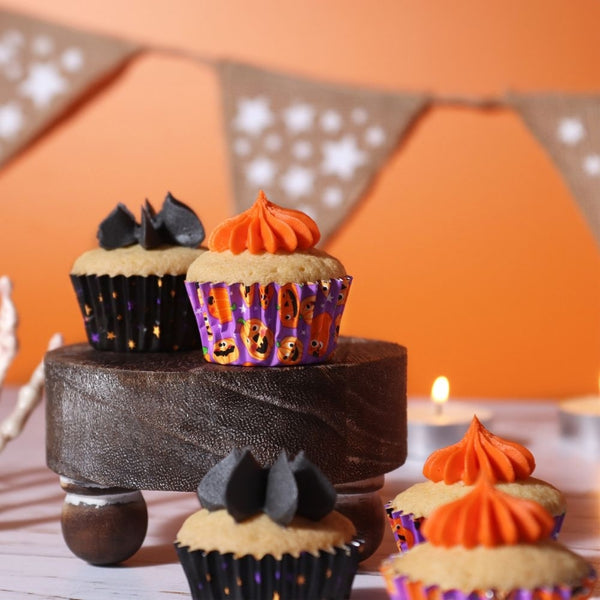 PME Pumpkin Party Mini Halloween Foil-Lined Cupcake Cases x 60