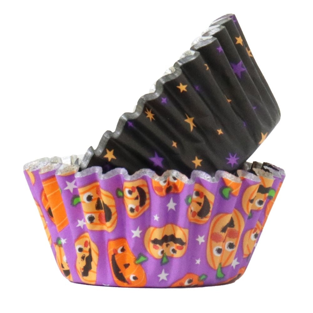 PME Pumpkin Party Mini Halloween Foil-Lined Cupcake Cases x 60
