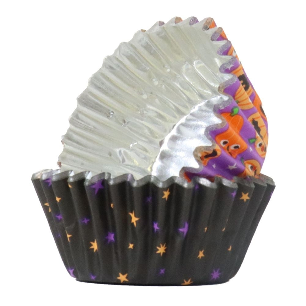 PME Pumpkin Party Mini Halloween Foil-Lined Cupcake Cases x 60