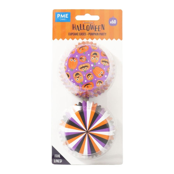 PME Pumpkin Party Halloween Foil-Lined Cupcake Cases x 60
