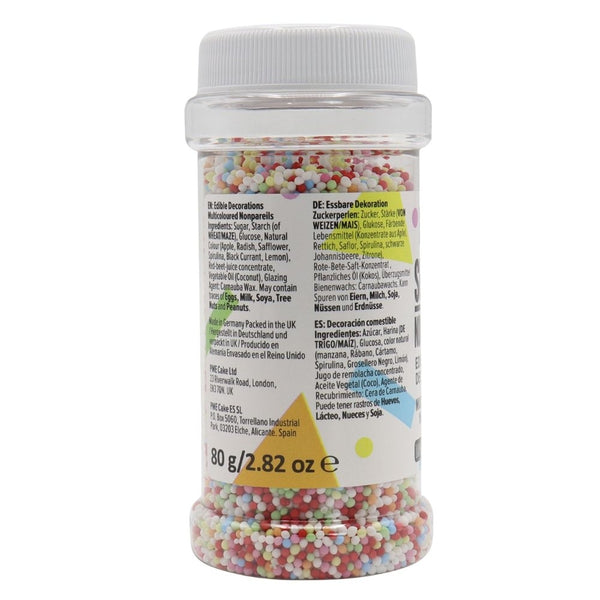 PME Multi Coloured Non-Pareils Sprinkles 80g