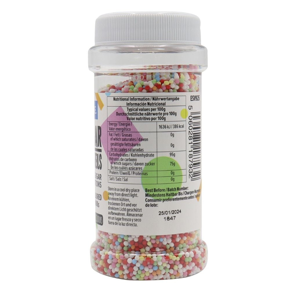 PME Multi Coloured Non-Pareils Sprinkles 80g