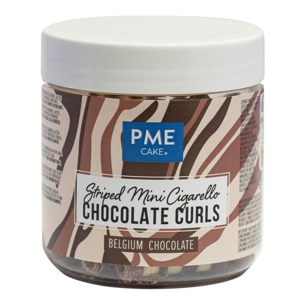PME Striped Mini Chocolate Curls 100g