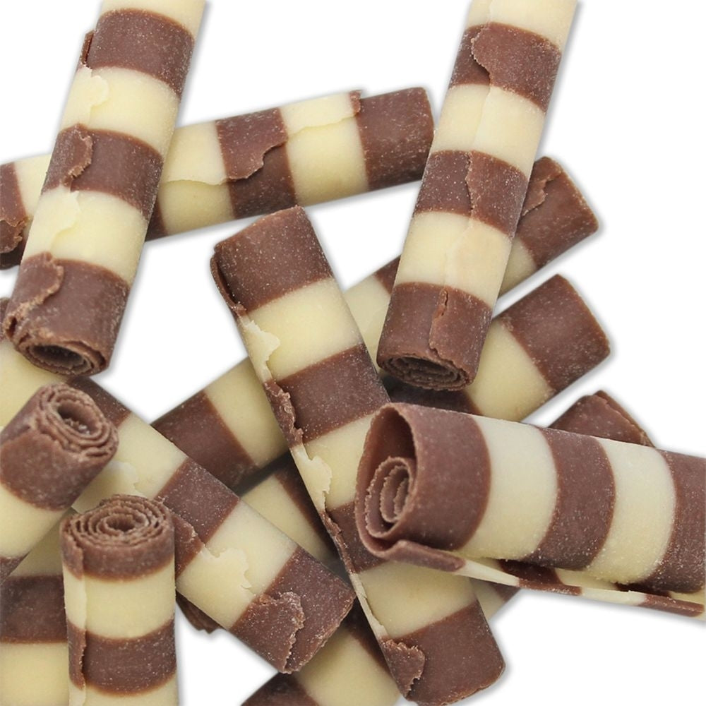 PME Striped Mini Chocolate Curls 100g
