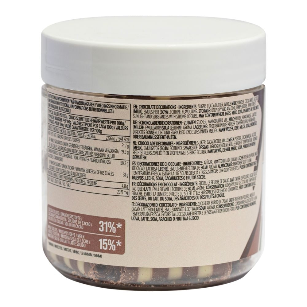 PME Striped Mini Chocolate Curls 100g