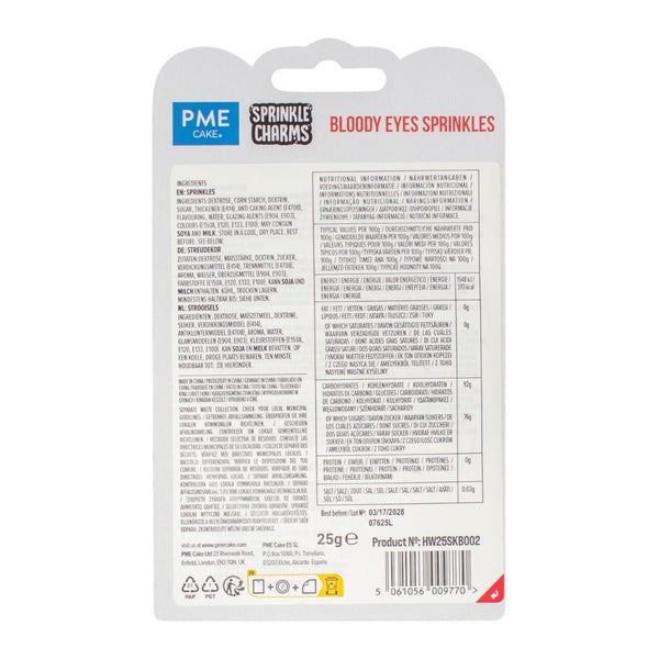 PME Bloody Eyes Halloween Sprinkle Charms 25g