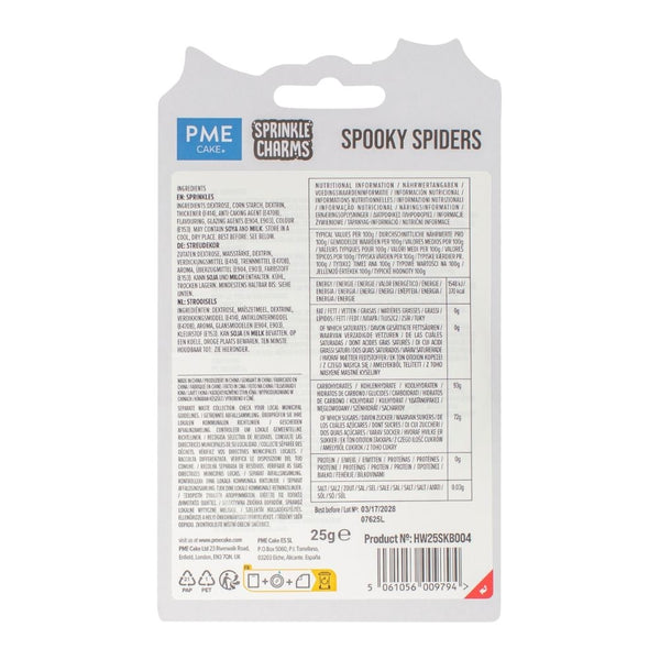 PME Spider Halloween Sprinkle Charms 25g