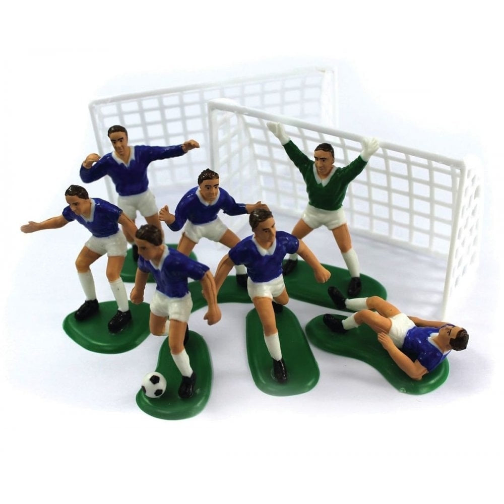 Anniversary House Blue Football 9pc cake topper decoration set