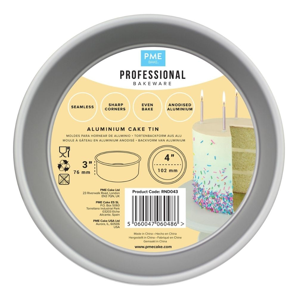 PME 3 Inch Deep Round Seamless Baking Tin
