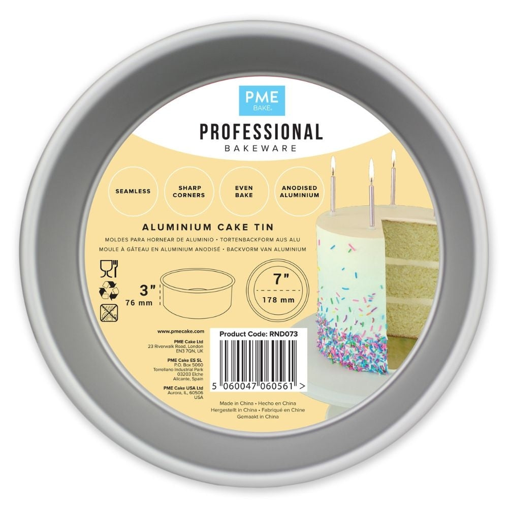 PME 3 Inch Deep Round Seamless Baking Tin