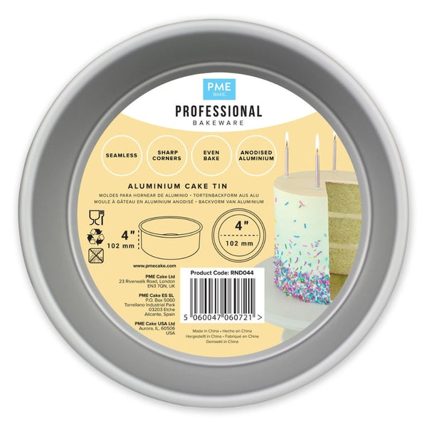 PME 4 Inch Deep Round Seamless Baking Tin