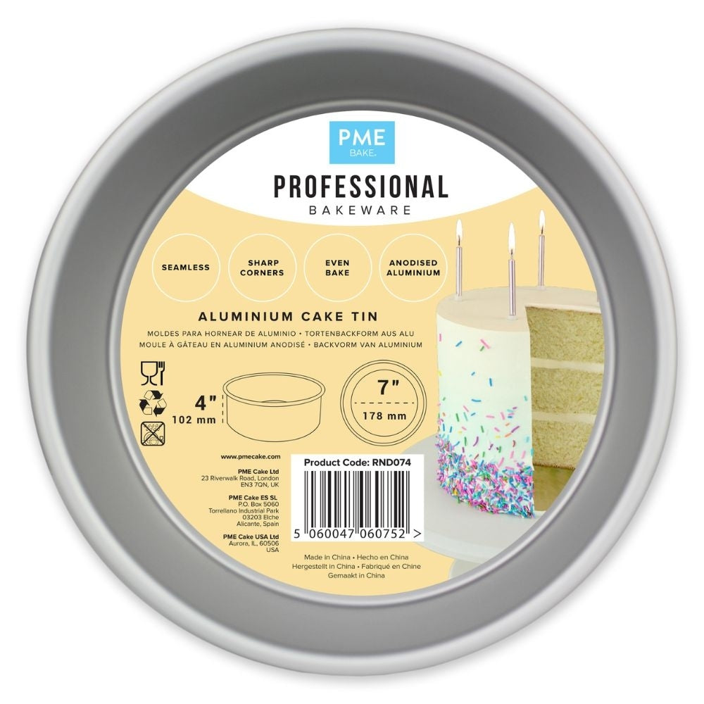 PME 4 Inch Deep Round Seamless Baking Tin
