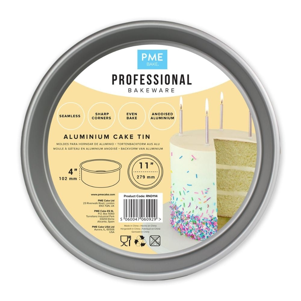 PME 4 Inch Deep Round Seamless Baking Tin